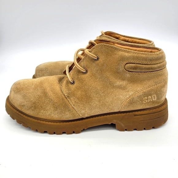 Other - SAO Stacy Adam’s Brown Tan Leather High Top Lace Up Ankle Men’s 10 Boots